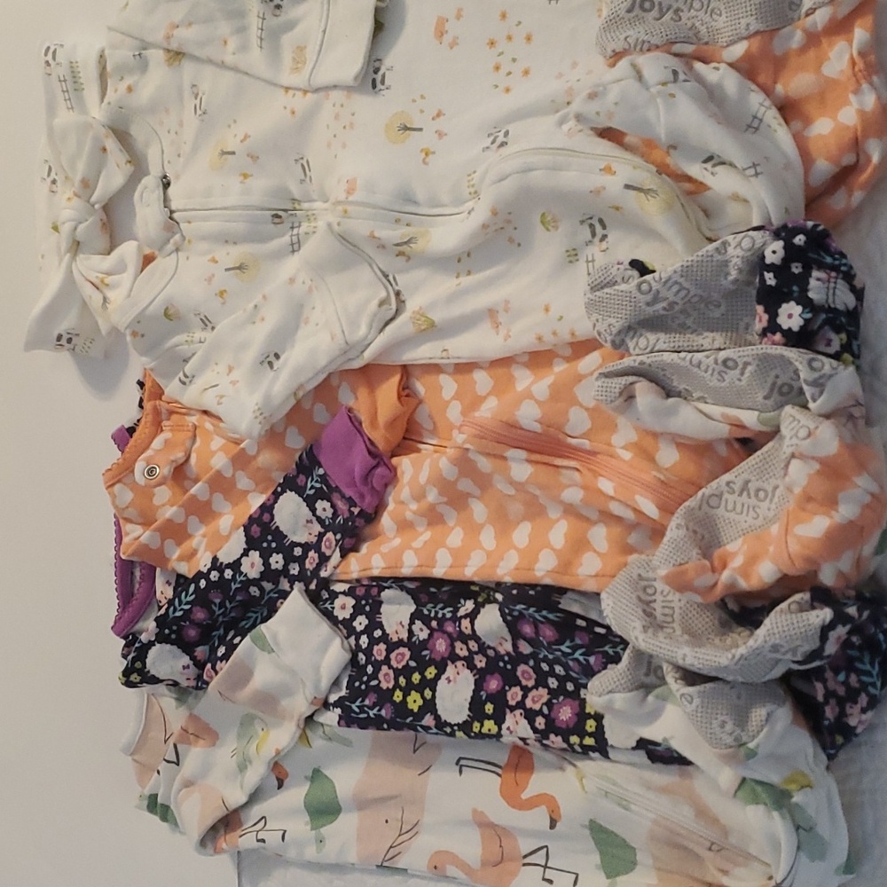 Assorted Colorful Kids Bodysuits Set 6-9M